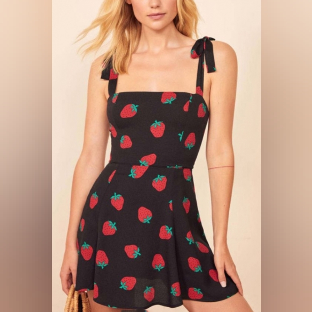 Reformation Maddy Strawberry Dress